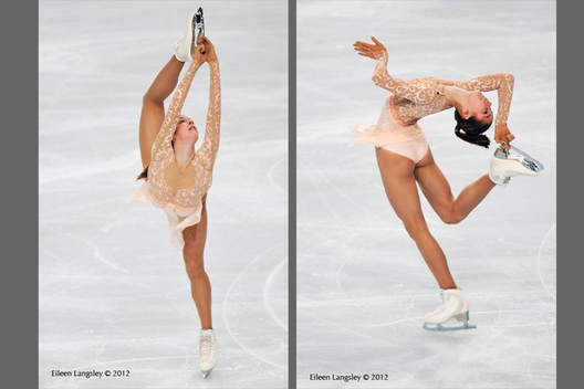 Polina Korobeynikova (Russia) competing in the short programme at the 2012 ISU Grand Prix Trophy Eric Bompard at the Palais Omnisports Bercy
