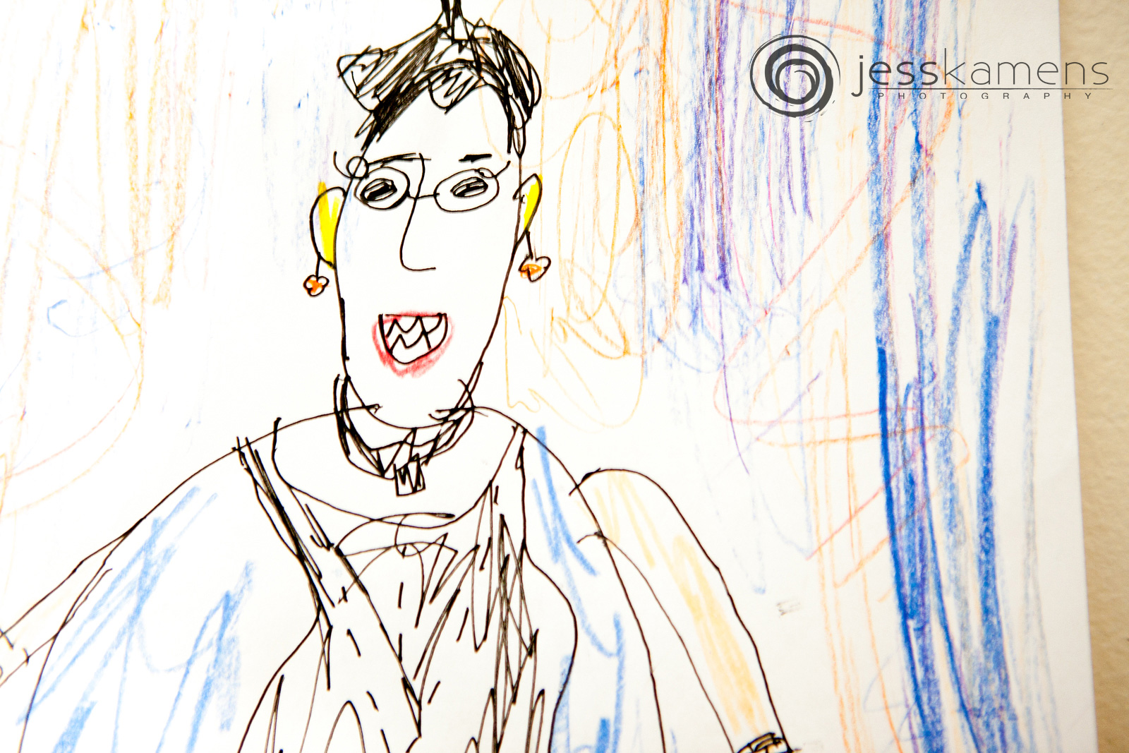 a child's painting of a woman