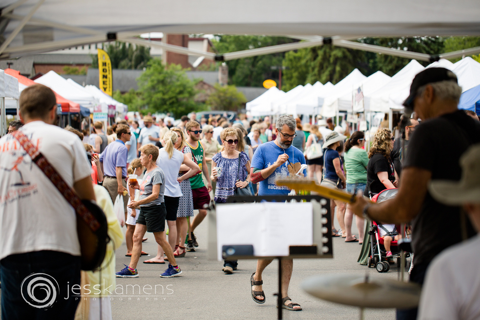 Bands perform at the Brighton Farmer's Market