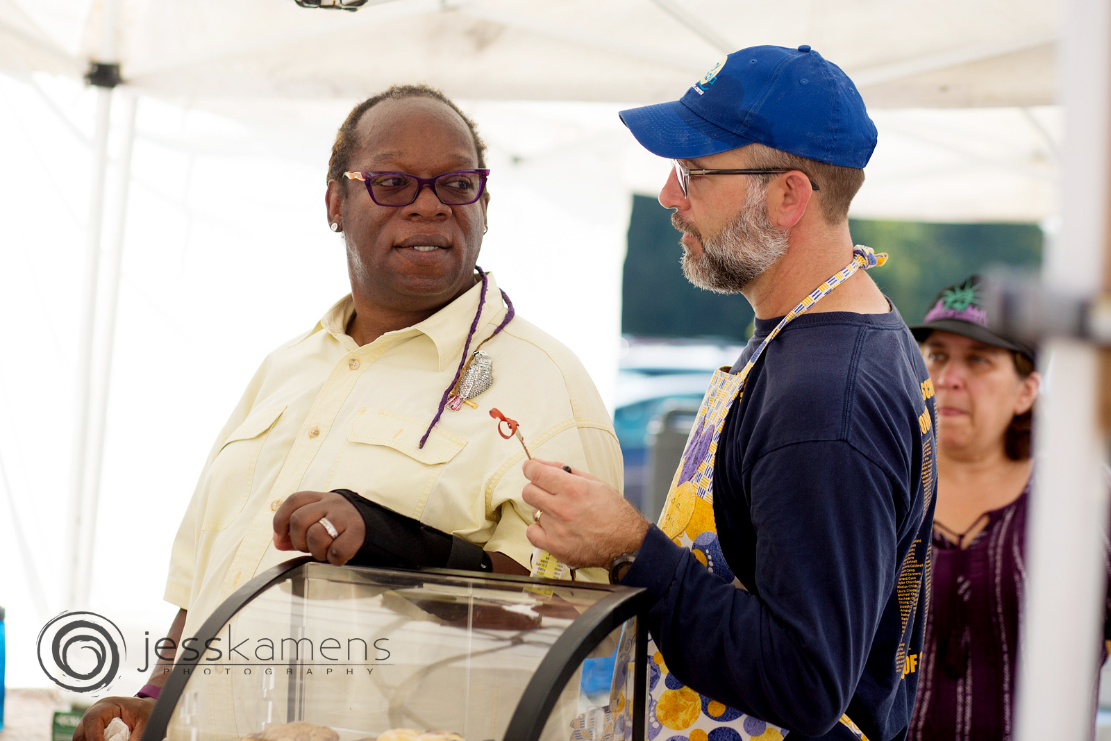 Owners of John John's Bakery in Rochester, New York sell their baked goods at the Brighton Farmers Market