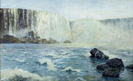 Gustav Wendling (1862-1932) Niagara Falls 23x36 o/c slr   $8500