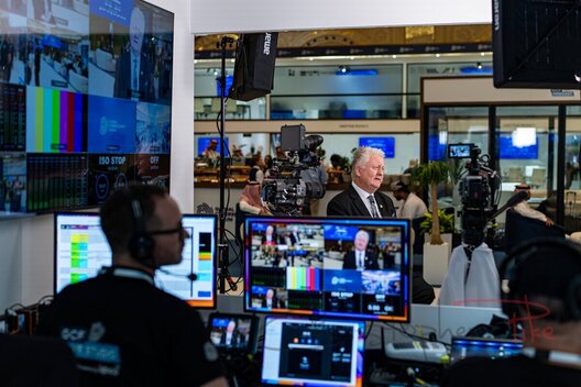 GCF Live Studio powered by APCO during the Global CyberSecurity Forum  at The Ritz-Carlton in Riyadh, Saudi Arabia on October 1, 2025. (Photo by Christopher Pike / christopherpike.com)