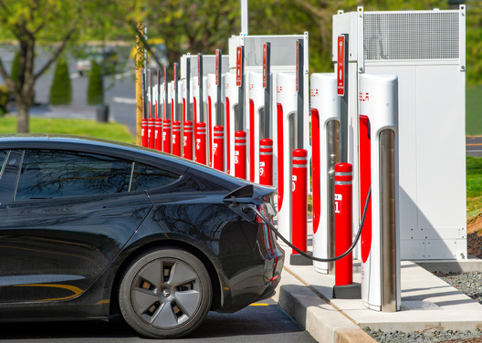 Tesla Electric Vehicle Charging Station