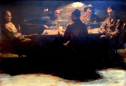 Harold Matthews Brett (1880-1995) "Promoting Patricio"  Callier's Magazine March 1928 - o/b unsigned - (SOLD)